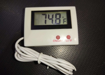 Digital Temperature Meter Black/White