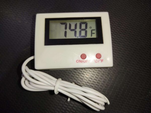 Digital Temperature Meter Black/White
