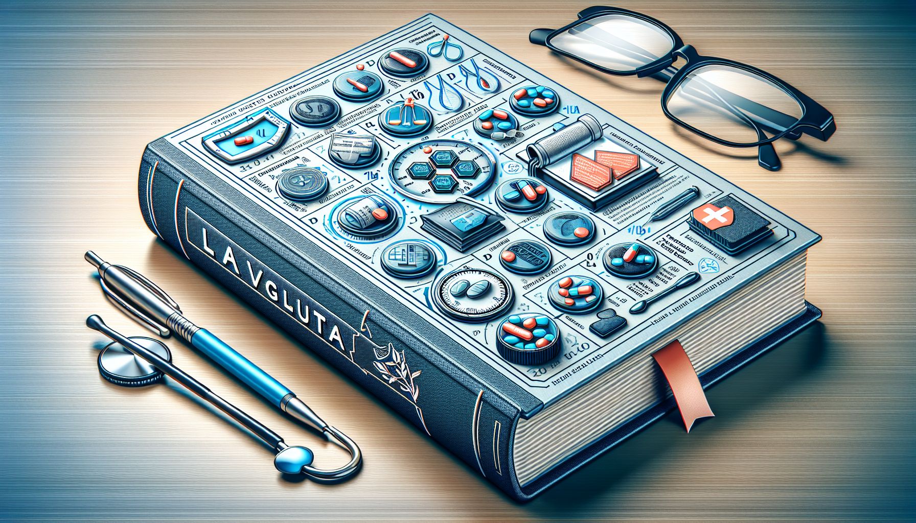 Illustration of Levitra tablets, packaging, and infographic on erectile dysfunction treatment
